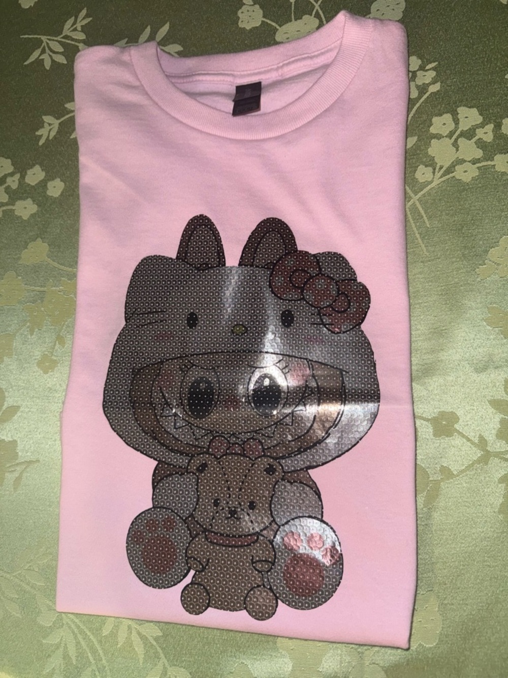 Pink Sparkle HKitty Graphic Tee ✨🐾